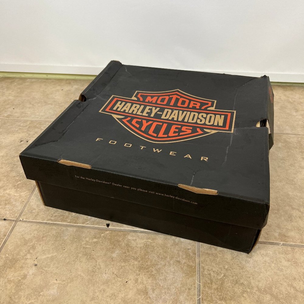 Harley Davidson Mens Black 100% Leather Motorcycle Boots New in Box - Picture 7 of 7